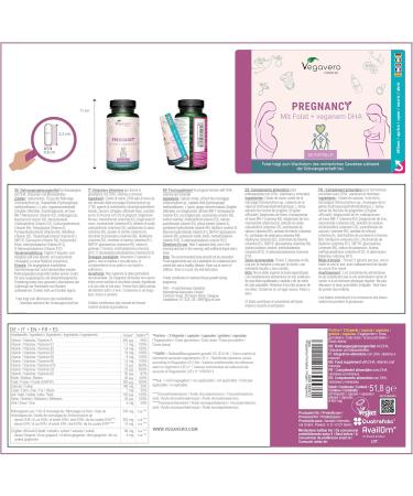 Pregnancy and Breastfeeding Complex (PostPartum) | Folic Acid B12 Omega 3 Vitamins | FREE OF ADDITIVES and VEGAN | Multivitamins and Minerals For Pregnant Women | Vegavero  - Buy Online on GoSupps.com