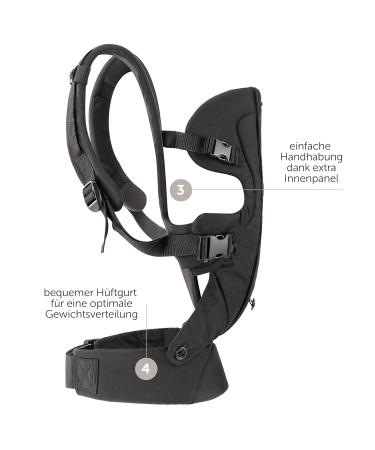 Fillikid 4-in-1 Ergonomic Baby Carrier - Adjustable Belly & Back Carrier for Babies & Toddlers (3.5-15 kg) - International Shipping Available - Buy Online on GoSupps.com
