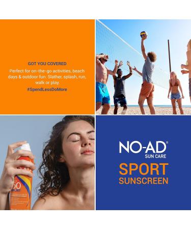NO-AD Sport Sunscreen Lotion SPF 50 - 16 oz | Long-Lasting Protection for Outdoor Activities | Buy Online for International Shipping - Buy Online on GoSupps.com