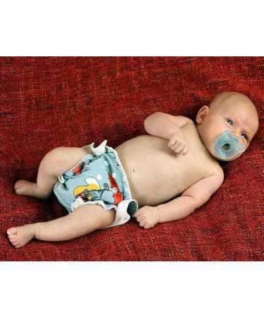 Petit Lulu Newborn Diaper (2-6kg) with Snap Fasteners - Feathers & Arrows Design | Eco-Friendly International Shipping - Buy Online on GoSupps.com