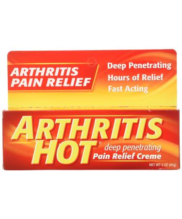 Arthritis Hot Pain Relief Creme 3 Ounce (Pack of 6)