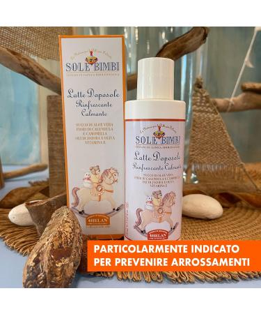 Helan Zool Bimbi Soothing aftersun lotion for children vitamin E aloe vera calendula moisturizing aftersun with jojoba oil olive oil soothing body lotion chamomile Made in Italy 200 ml - Buy Online on GoSupps.com