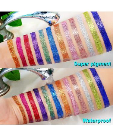 DE'LANCI Glitter Eyeshadow Palette - 24 Colors, Highly Pigmented Metallic Shimmer Shadows for Women and Girls - Cruelty Free, Pressed Chunky Glitter Set - Buy Online on GoSupps.com