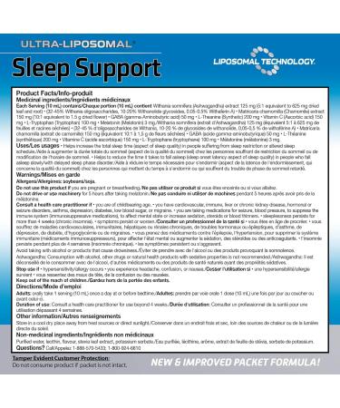 Aurora Nutrascience Ultra-Liposomal Sleep Support Gluten Free Non-GMO Sugar Free Salted Caramel Flavour 30 Single-Serve Liquid Packets. NPN 80116337 - Buy Online on GoSupps.com