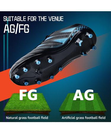 Buy Littleplum Kids Football Boots - Outdoor Athletic Soccer Shoes in Black/Blue (EU 36) | Top Quality & International Shipping - Buy Online on GoSupps.com