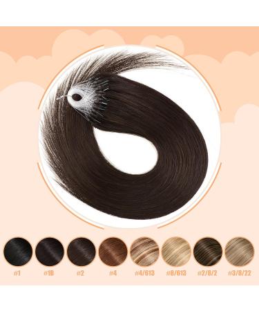 Buy Micro Loop Hair Extensions - Halo Human Hair 0.5g/50g Pack Silky Smooth Pre-Bound 18 Inch #2 - International Shipping Available - Buy Online on GoSupps.com