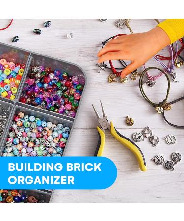 Stackable Storage Container with 2 Trays - Gray | Craft Storage & Bead Organizer Box - Buy Online on GoSupps.com