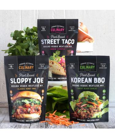 Urban Accents Plant-Based Meatless Mix - 3.5 Oz, Pack of 3 - Healthy & Delicious - Buy Online on GoSupps.com
