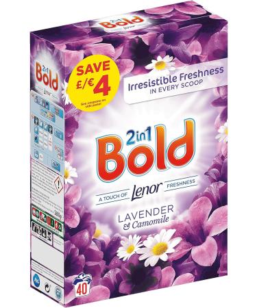 Bold 2-in-1 Lavender and Camomile Washing Powder with Lenor | 40 Washes 2.6kg | Long Lasting Freshness | Pack of 1 - Buy Online on GoSupps.com