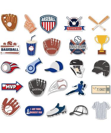 Anor Wishlife Baseball Waterproof Stickers (50pcs) for Bottles, Luggages, Laptop, Skateboard, Cars & More - Buy Online on GoSupps.com