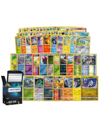 Lightning Card Collection Box Bundle Includes and Compatible with 50 Pokemon Cards