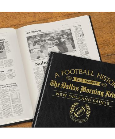 Personalized Football History Book - Goldfolie Saints Black - Unique Gift for Sports Fans - Signature GIFTS - Buy Online on GoSupps.com