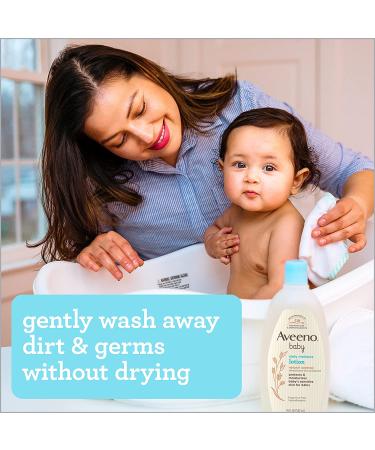 Aveeno Baby Daily Moisture Gentle Body Wash & Shampoo | 2-in-1 Bath & Hair Care | Tear-Free & Paraben-Free | Lightly Scented - 12 fl. oz - Buy Online on GoSupps.com