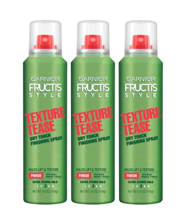 Garnier Hair Care Fructis Style Texture Tease Dry Touch Finishing Spray  3.8 Ounce (Pack of 3) 3 Count (Pack of 1) Texture