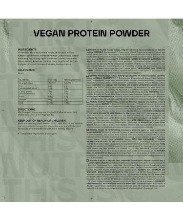 Bulk Vegan Protein Powder Vanilla 1 kg Packaging May Vary Vanilla 1kg - Buy Online on GoSupps.com