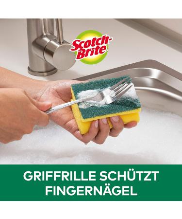 Scotch Brit Classic Pop Cleaner - 16 Pack Kitchen Sponges | Powerful Nail Protection Sponge - Green - Buy Online on GoSupps.com