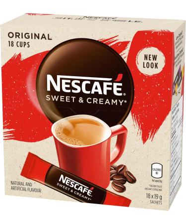 Nescaf Sweet and Creamy Original Instant Coffee Mix Box Original 6 Count & Sweet and Creamy Original Instant Coffee Mix Coffee Mix Box + COFFEE - Buy Online on GoSupps.com
