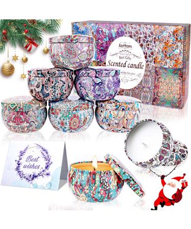 Fragrance Candlestick Set for Women - Aromatherapy Soy Wax Candles with Greeting Card | 160 Hours Burn Time | Perfect Gifts for Birthday Valentine's Day Mother's Day Yoga & More - 8 Colors Available - Buy Online on GoSupps.com