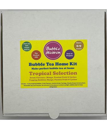 Bubble Heaven Fruity Tropical Boba Bubble Tea Kit - Make 6-9 Extra Large Drinks at Home | 1 Pack - Buy Online on GoSupps.com
