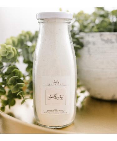 Vanilla Oat Cream Bath Milk Soak. All Local Ingredients in A Glass Bottle and Made in The USA. (One Vanilla Oat Cream 10 Ounce Bottle)