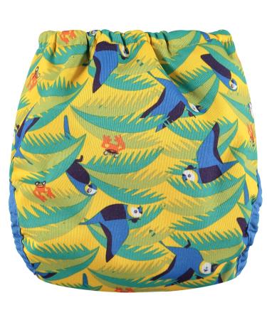 Close Pop-in Premium Bamboo Fabric Diaper | Birth to Potty | Safe Closure - Parrot Design | International Shipping - Buy Online on GoSupps.com