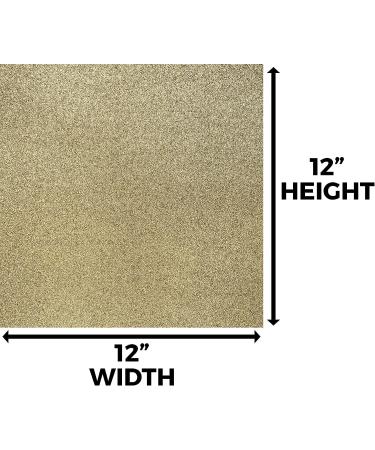 Gold Glitter Cardstock - 10 Sheets - Premium 12x12 Glitter Paper for Scrapbooking, Crafts, Decorations, Weddings - Buy Online on GoSupps.com