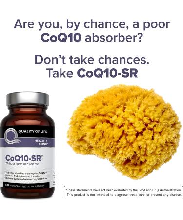 Buy Quality of Life Labs CoQ10-SR 100 mg - 60 Vegicaps for Heart Health - Buy Online on GoSupps.com