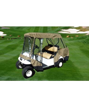 4 Person Golf Cart Driving Enclosure Cover with 4-Sided Transparent Windows - Grey or Taupe - Buy Online on GoSupps.com