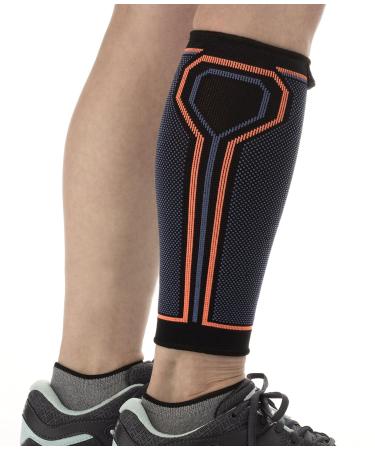 Calf Compression Sleeve by Kunto Fitness | Improve Blood Circulation & Reduce Leg Swelling | Large Multicolour - Shin Splints Relief - Buy Online on GoSupps.com