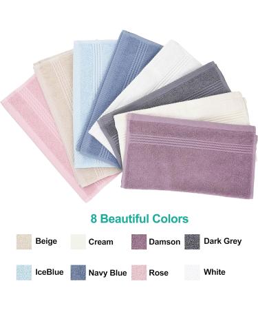 East'N Blue Lara Turkish Cotton Washcloths - Quick Dry, Extra Soft & Absorbent - 4 Pack Set (Beige) - Buy Online on GoSupps.com