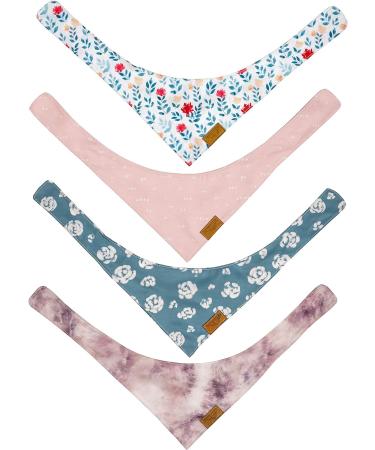 Remy+Roo Dog Bandanas 4-Pack - Elise Set | Premium Durable Fabric | Unique Shape | Adjustable Fit | Large Size - Buy Online on GoSupps.com