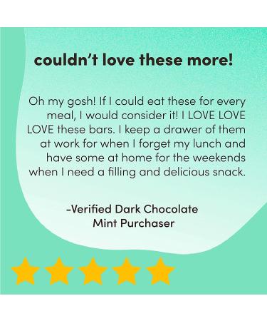 Zing Bars Dark Chocolate Mint Protein Bar - 10g Protein, Gluten Free, Plant-Based, Pack of 12 - Buy Online on GoSupps.com