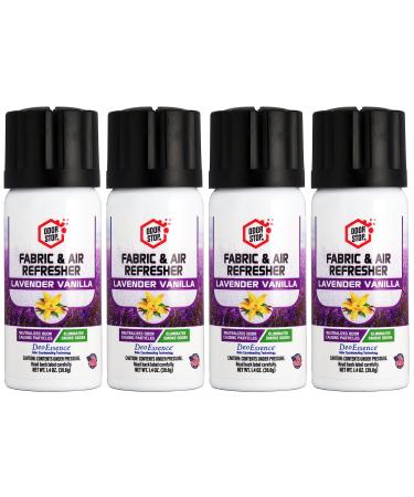 4-pk ODOR STOP Fabric & Air Refresher Lavender/Vanilla 1.4 oz