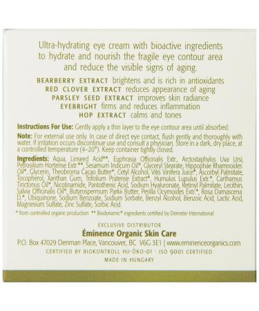 Eminence Organic Bearberry Eye Repair Cream 0.5 oz - Natural Skincare Solution - Buy Online on GoSupps.com