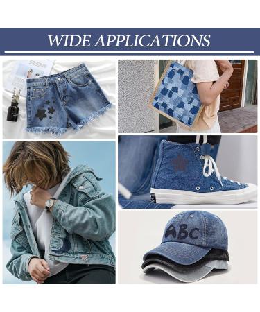 KING MOUNTAIN 20 Pcs Cotton Denim Iron-on Repair Patch Kit - 5 Shades of Blue Jeans, Clothing Decoration - Size 3x4-1/4 (Denim-3 x 4-1/4) - Buy Online on GoSupps.com