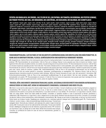Alpi Nature Bio Cafe de Paris Gew rz 100 g organic French spice mixture dipping herb 100 natural ingredients from KBA Caf de Paris Spice Mix without artificial additives - Buy Online on GoSupps.com