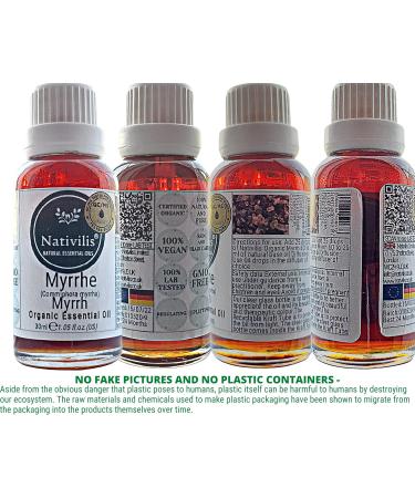 Buy Nativilis Essential Bio-Myrrh Oil - Powerful Antioxidant for Anti-Aging Wound Care Athlete's Foot & Cracked Skin - Copaiba Aromatherapy - Buy Online on GoSupps.com