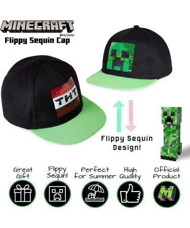Minecraft Hat for Children | Black Pixelated Green Grid Cap with Logo | Perfect Accessories for Boys Ages 3+ - Buy Online on GoSupps.com