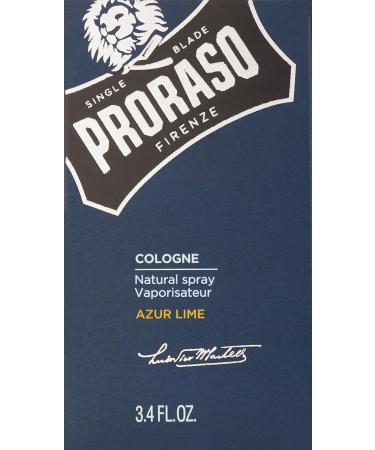 Proraso Eau De Cologne Azur Lime 3.4 Fl Oz - Buy Online on GoSupps.com