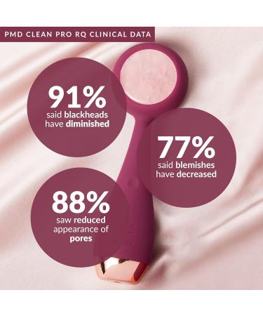 PMD Clean Pro RQ - Smart Face Cleaning Device | Silicone Brush & Rose Quartz | Anti-Aging Massage | Waterproof SonicGlow Clear Pores & Blackheads - Buy Online on GoSupps.com