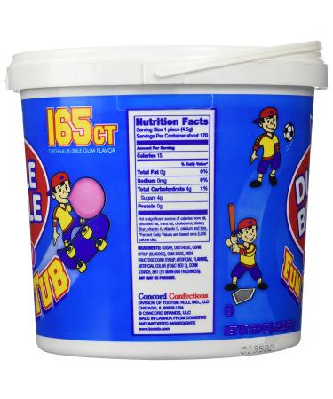 Dubble Bubble 165 Count Tub Bubblegum - Delicious Chewy Bubble Gum - 165 Count Pack - Buy Online on GoSupps.com