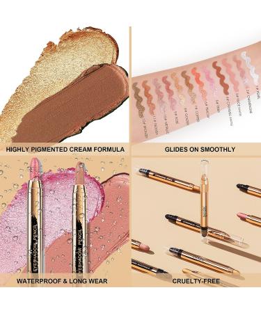 CCbeauty Matte Eyeshadow Stick Set - Cream Eye Shadow Pencil Kit for Hypoallergenic Longwear Metallic Glitter Eyeliner - Nude 03 - Buy Online on GoSupps.com