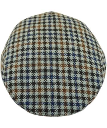 Faith & Sarah Kids Flat Cap for Boys/Girls | Tweed Herringbone or Tartan Peak Hat | Toddler & Child 2-12 Years | Blue Tweed | 8-12 Years - Buy Online on GoSupps.com