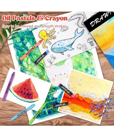 Caliart 153-Pack Deluxe Art Set with Wooden Case and Sketch Pads - Ideal for Drawing, Painting, and Coloring - Creative Gift for Artists, Beginners, Kids - Cherry Color - Buy Online on GoSupps.com