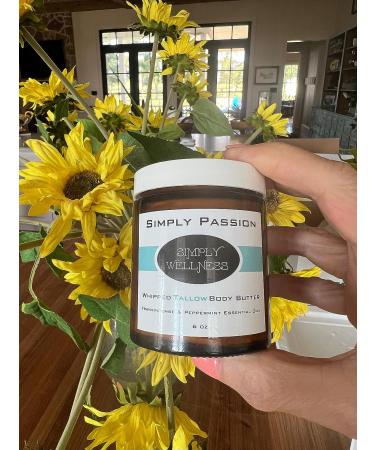 PASSION Whipped Body Butter with Frankincense & Mint - Large 6 oz Glass Jar | 100% Natural | Revives Aging Skin, Relieves Eczema, Psoriasis & Scars - Buy Online on GoSupps.com