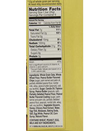 Nature Valley Soft-Baked Oatmeal Squares Peanut Butter 1.24 oz - 6 ct (Pack of 1) | Delicious and Nutritious Snack Bars - Buy Online on GoSupps.com