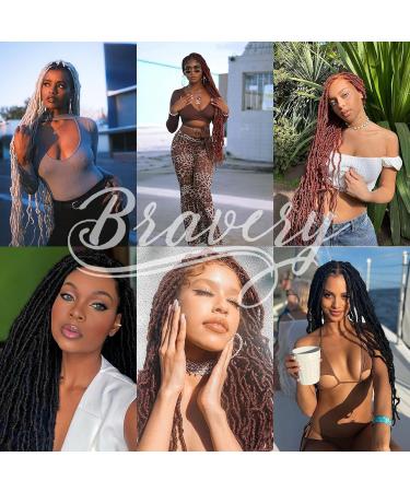 30 Inch Faux Locs Crochet Hair for Black Women - Soft Goddess Locs 7 Packs Pre-looped Braiding Extensions (1B) - Buy Online on GoSupps.com
