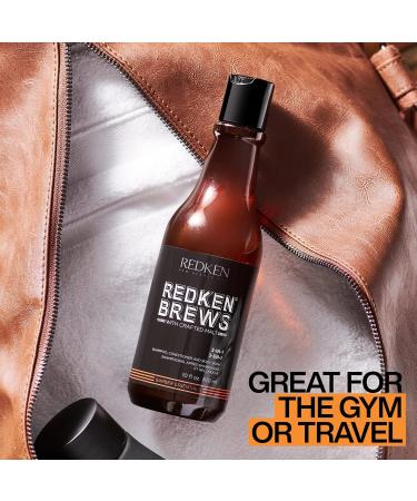 REDKEN Brews 3-in-1 Shampoo Conditioner and Body Wash for Men 50ml | All-in-One Cleanser - Buy Online on GoSupps.com