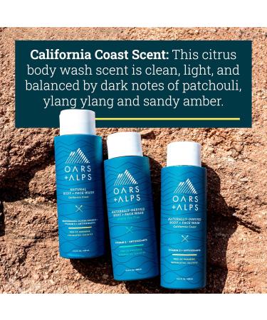 Oars + Alps Body Wash for Men Mens Body Wash with Vitamin E and Antioxidants Moisturizing Hydrating Paraben & Sulfate Free Cleanser California Coast 2pk 13.5 Fl Oz (2 Pack) California Coast - Buy Online on GoSupps.com