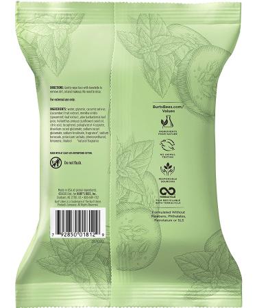 Burt's Bees Sensitive Facial Cleansing Towelettes with Cucumber and Mint - 30 Count | Gentle Face Wipes for Sensitive Skin - Buy Online on GoSupps.com